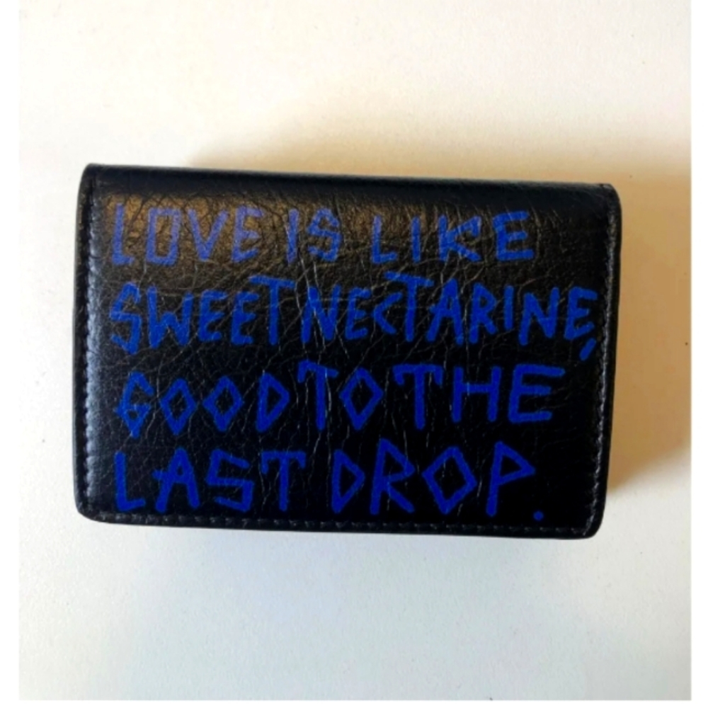 Balenciaga Black "grafitti" Wallet